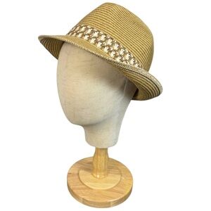 DPC Summertime Fashions Straw Fedora with Fashionable Woven Band